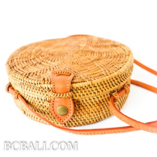 Ata Rattan Grass Balinese Bags Flower Design 